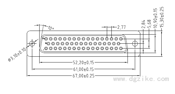 DC-50母頭黑色空鉚3
