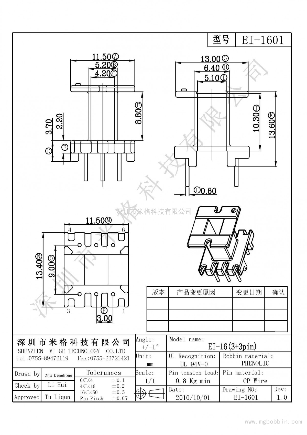 EI-1601-Model