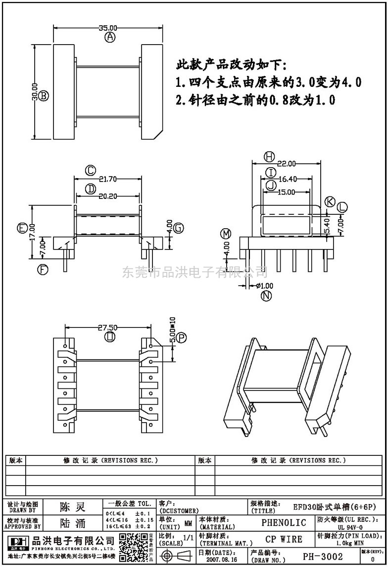 PH-3002 EFD30臥式單槽(6+6P)