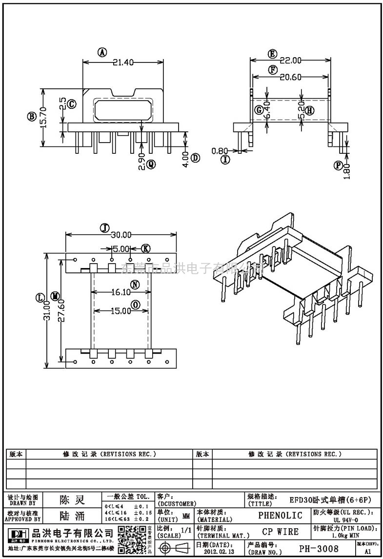 PH-3008 EFD30臥式單槽(6+6P)