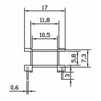 YY-EE-1909立式(4+4PIN)磁性加寬10
