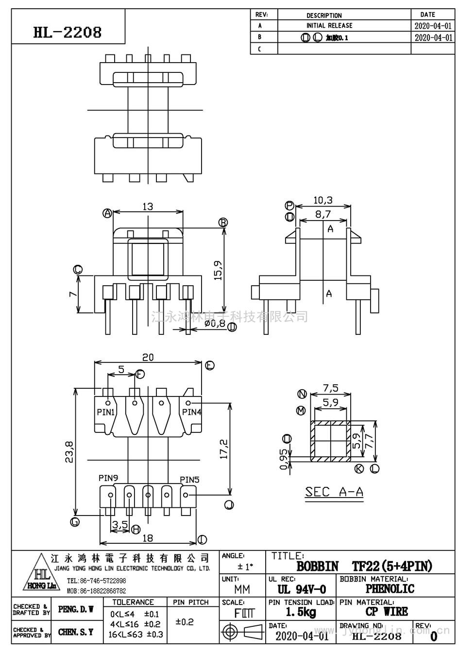 HL-2208/TF-22臥式(5+4P)