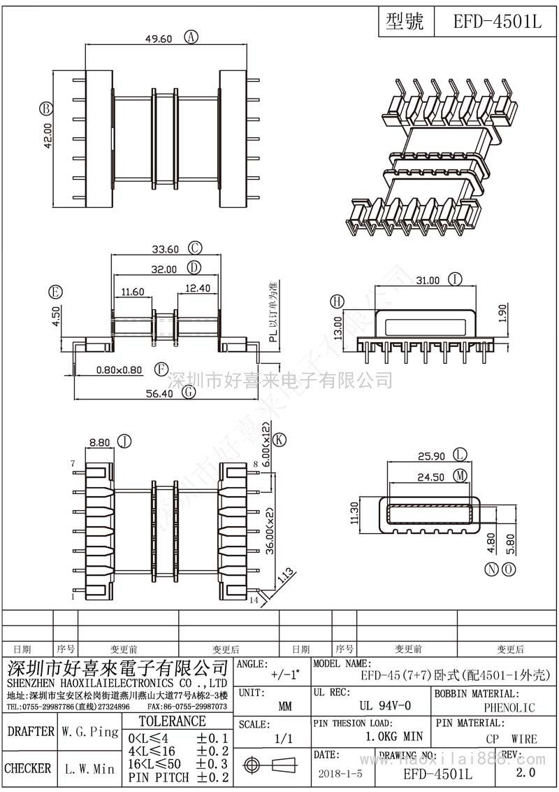 EFD4501L/EFD45(7+7)臥式