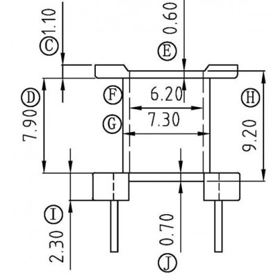 EE-1301-1/EE-13立式(5+5PIN)不帶擋板