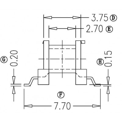 EE-501/EE-50 EE-5.0單槽(3+3PIN)海鷗腳