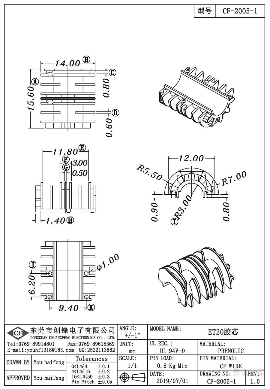 CF-2005-1/ET20膠芯