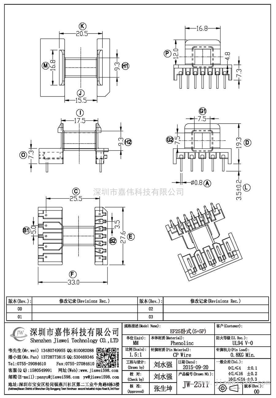 JW-2511/EF25臥式(5+5P)