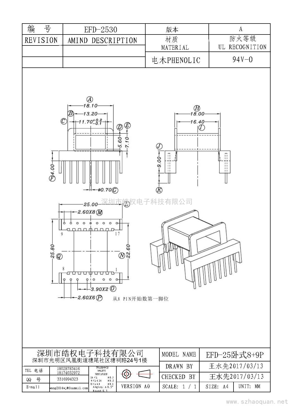 EFD-2530臥式8+9P
