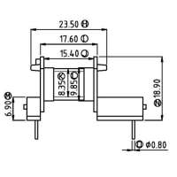 金達成-EF-2503-2 EF25臥式(5+5)P 針徑 Φ0.8 排距 30.0 腳距 4.0
