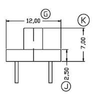 金達(dá)成-BASE-004 BASE004(4+4)P 針徑 Φ0.7 排距 7.4 腳距 2.5