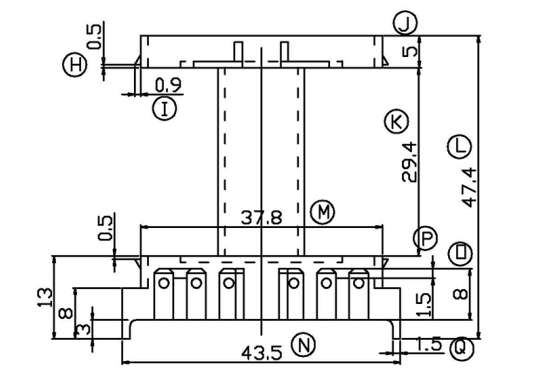 SL-3401/ETD-34立式(6+7)PIN
