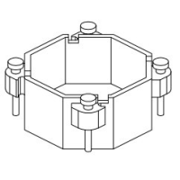 HX-045 磁環(huán)外殼底座 2+2針 BASE
