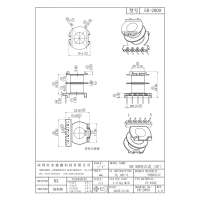ER-2809 ER28立式5+0 腳距5.0 雙槽骨架 自家新模